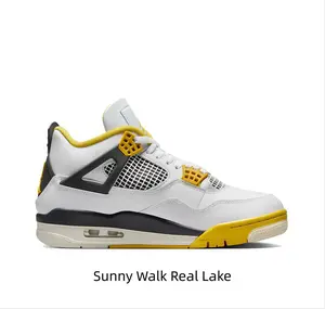This bright white sneaker with yellow and black accents instantly adds lively energy to all casual street fits