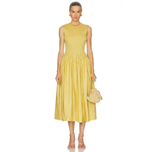 PISTOLA Gladys Smocked Bodice Dress in Light Tumeric