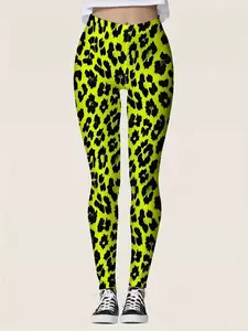 Printed Leggings for Women Premium Super Soft Comfort Bold Leopard Print Yoga Pants