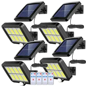 Solar Lights Outdoor with Motion Sensor, 160COB Cool White Solar Flood Lights, Waterproof Dusk to Dawn Solar Powered Security Spot Lights for Porch Patio Yard Garage