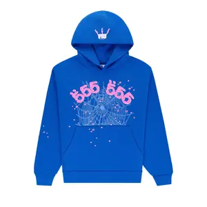 Sp5der Angel Number Hoodie "Blue"