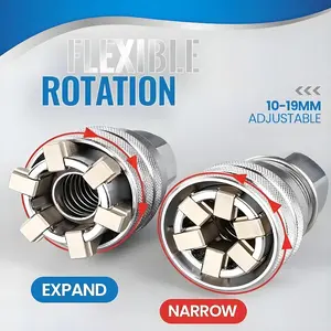 Magic Socket + Adjustable Hex Socket + Ratchet Wrench + Multifunctional Drill Adapter for Screwing