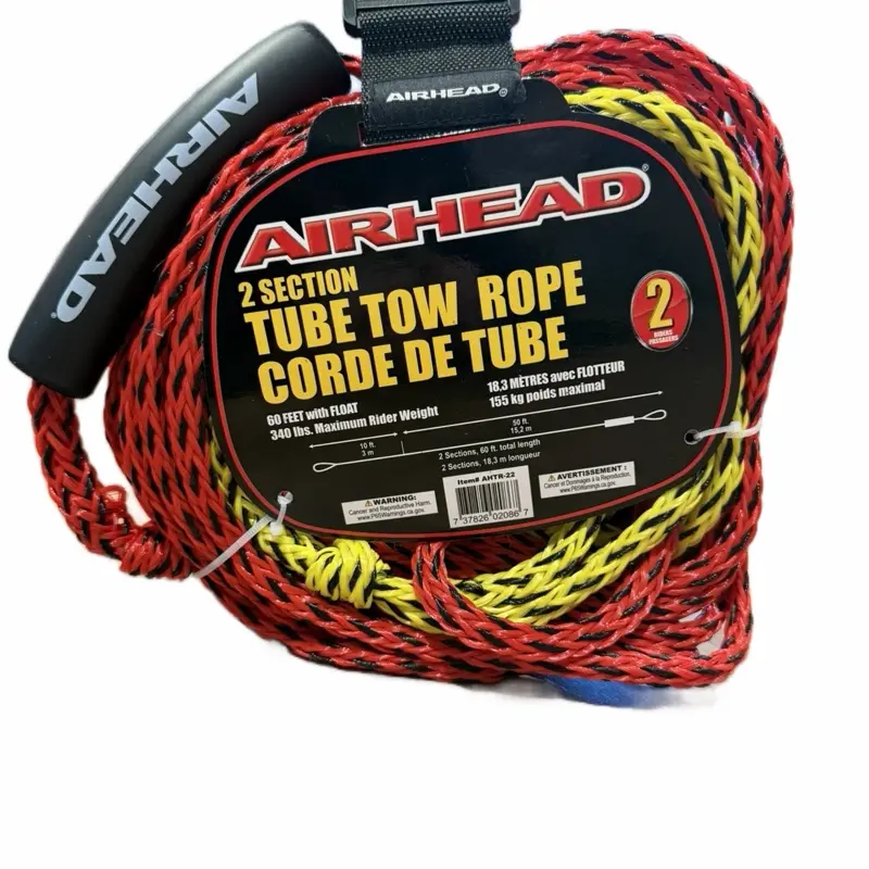 Airhead 2 section Tube Tow Rope 60 Feet 340lbs capacity