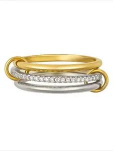 One personalized tricolor three-ring finger ring suitable for daily wear and occasions such as banquets, for both men and women, Personalized Jewelry