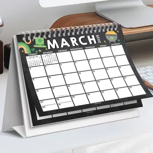 Hadley Designs Small Desk Calendar 2025-2026 Standing Flip Monthly Budget Planner Weekly Organizer 6x8 Inches Easy Page Flipping for Home & Office Use