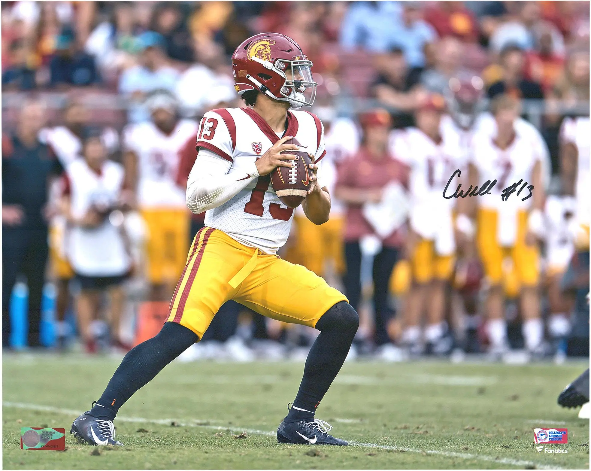 Caleb Williams USC Trojans Autographed 16" x 20" Throwing Photograph - Fanatics Authentic Certified