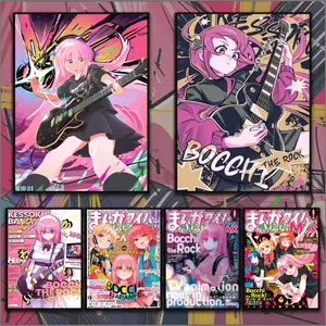 PIKPAKA B-BOCCHI THE R-ROCKS Japan Anime Comic Cover Poster HD Sticky Waterproof Wall Art High Quality Print Aesthetic Home Living Bedroom Bathroom Hallway Decor Trendy Room Decoration Easy-To-Apply Gift Durable