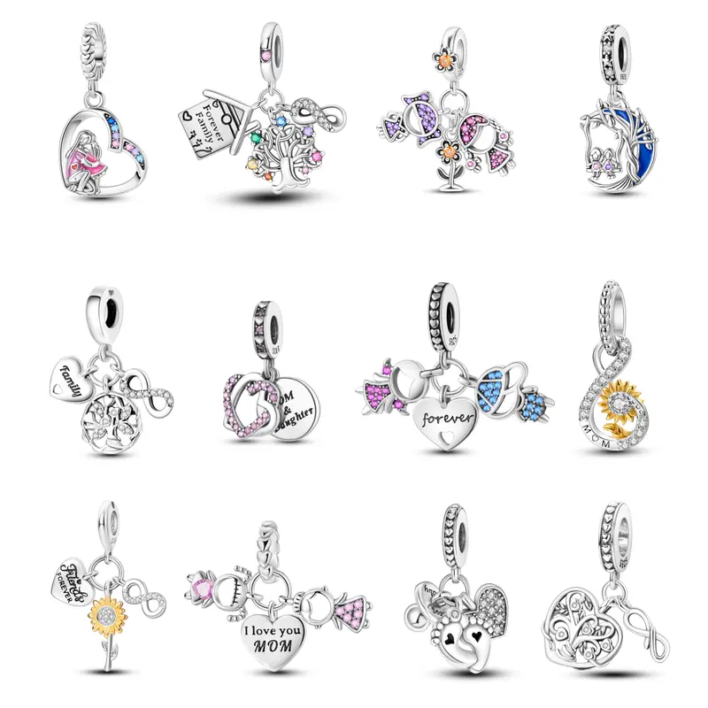 MULA Durable Sparkling Zirconia Heart Charm - Costume Jewelry Charm for Compatible Bracelets & Necklaces, Emotional Gift for Women, Charms