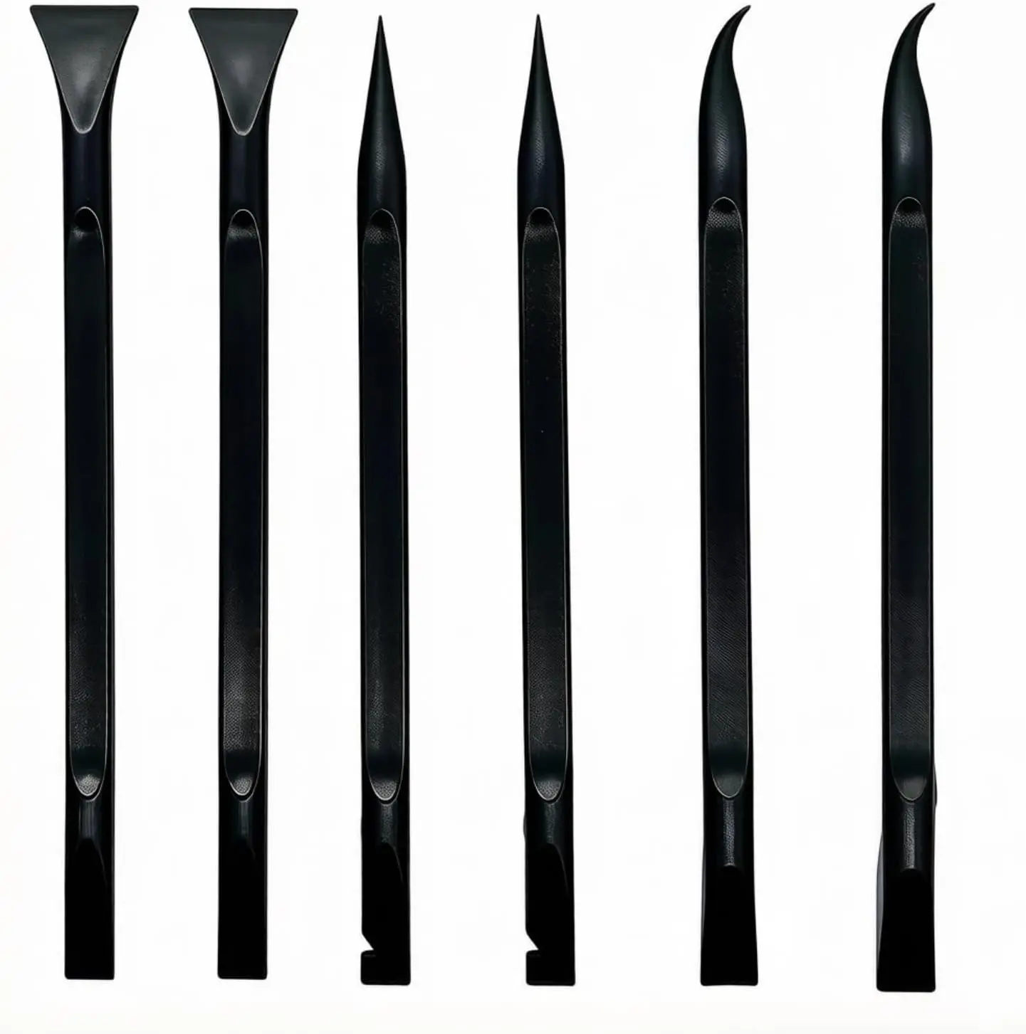 6-Pcs Slender Auto Trim Removal Pry Tool Set - Plastic No-Scratch Automotive Precision Tools, Car Assembly & Disassembly Accessories for DIY Mods, American Cars, 3 Shapes, Reinforced Tough Long-Lasting Build, Automotive Repair Tools, Slim
