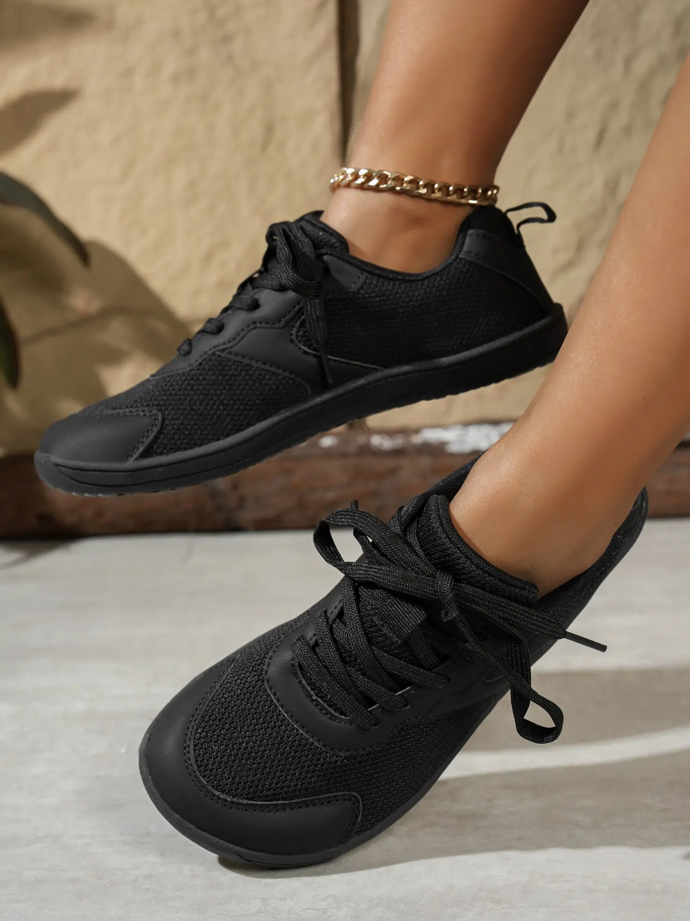 HOBIBEAR Women's Wide Toe Shoes, Barefoot Outdoor Casual Shoes, Fitness Wear-Resistant Soft Soles, Low Top Textile Sneakers for All Seasons, Soft Soled Sneakers