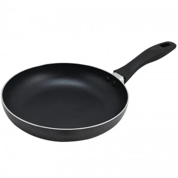 Oster 75661.01 9.5 in. Round Clairborne Aluminium Hammer Tone Non-Stick Cookware Skillet with Glass Lid - Charcoal Grey, Ideal for Family Dinners, Guest Events (3 lbs)
