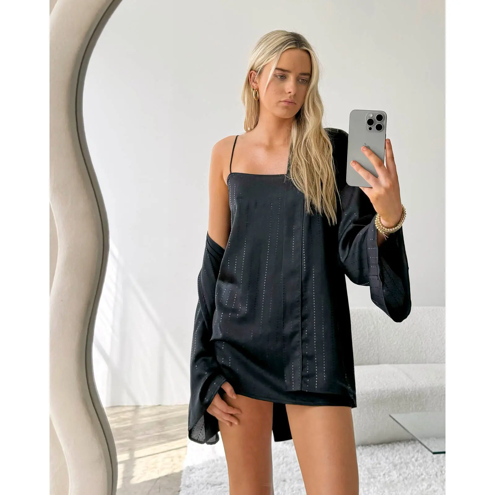 Stardust Satin Slip Dress