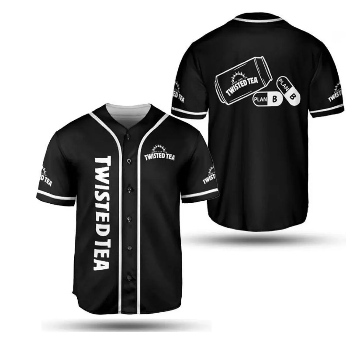 Twisted Tea Double Plan B Beer Alcohol Beverage Baseball Jersey Beer Baseball Jersey Shirt Gift For Friends Drinking gift for him