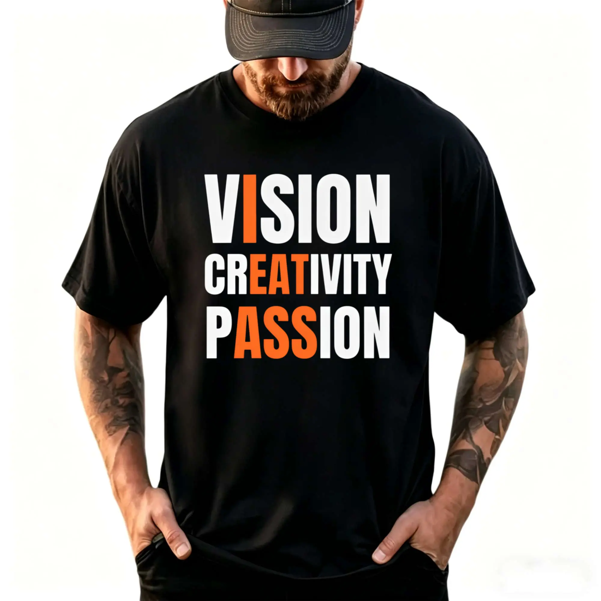 Vision Creativity Passion Unisex Heavy Cotton Tee - Motivational - Funny Shirt - Gift For Men and Women
