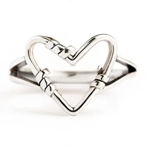 925 Sterling Silver Rings, Vintage Thumb Rings for Women, Minimalist Silver Heart Love Ring, Promise Ring, Gifts for Her