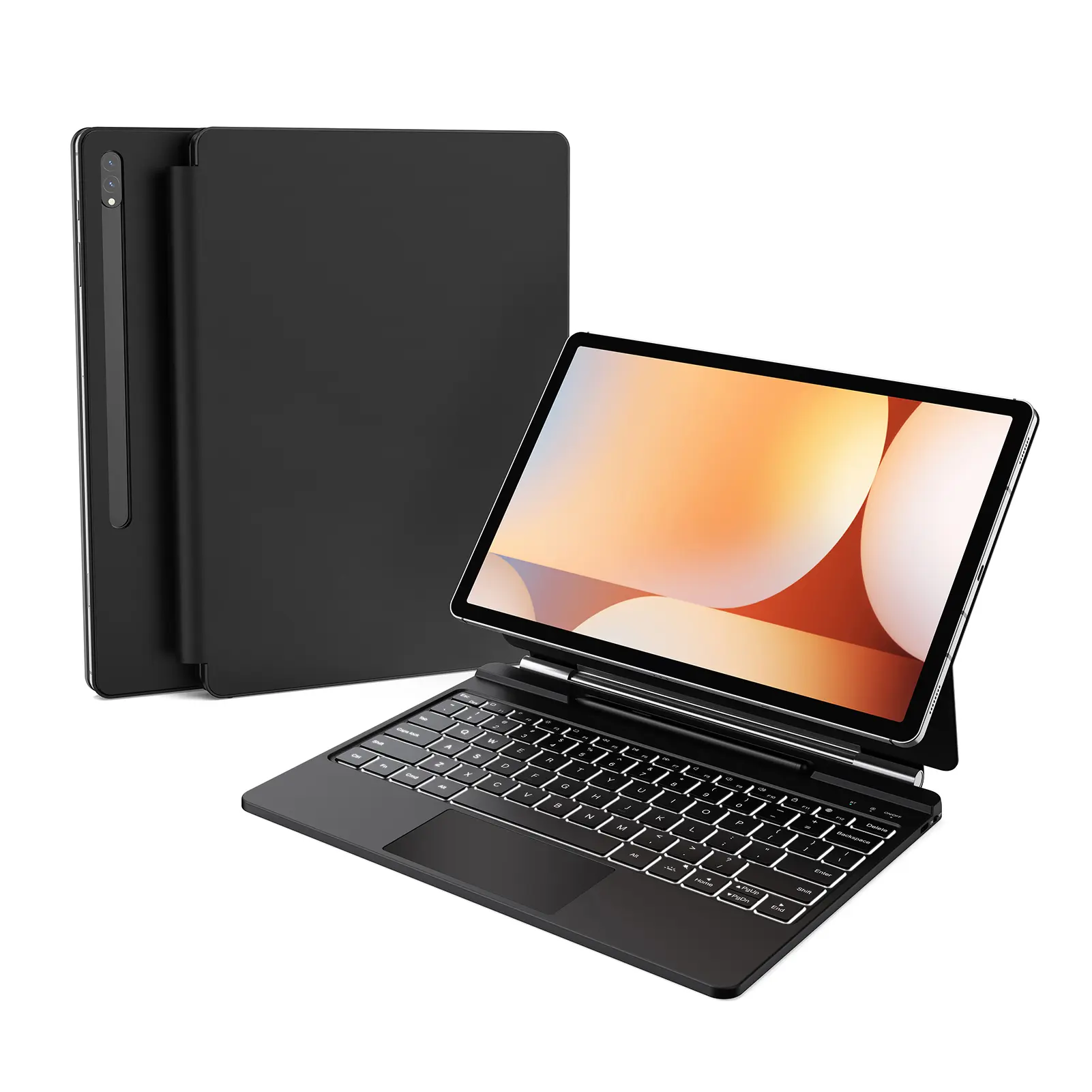 accrosoo Wireless Keyboard Case for Samsung Galaxy Tab S10+ Plus/S9+ Plus/S9 FE+ Plus/S8+ Plus/S7+ Plus/S7 FE 12.4" , Tablet Case with S Pen Slot , Magnetic Floating, Multi-Touch Trackpad, 7 Backlits,Tech Gadgets, Durable Adjustable Detachable tiktokshopb