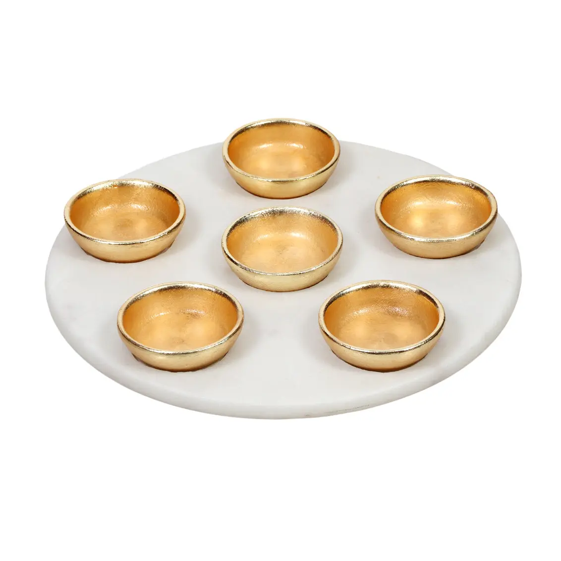 Godinger 50550 1-Piece Iron Seder Plate - 12.0" x 12.0" x 1.60" Marble Finish, Attractive Collectible Kitchenware for Dining Use