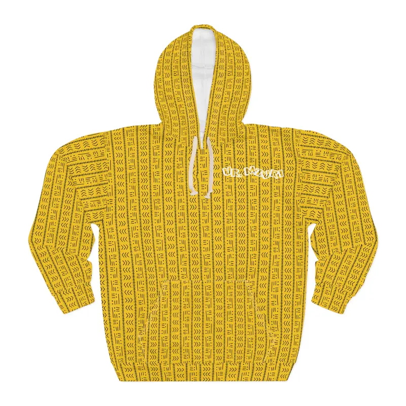 Mzuri Unisex Pullover Hoodie (AOP) Yellow