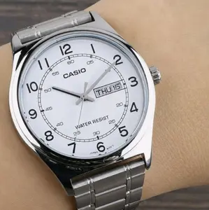 MTPV006d-7B2 new Casio silver day and date easy to see time men's s classic watch