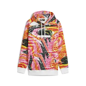 PUMA Mens Scuderia Ferrari Race Crew Hoodie Casual Outerwear Casual - Black, Orange, Pink, Yellow