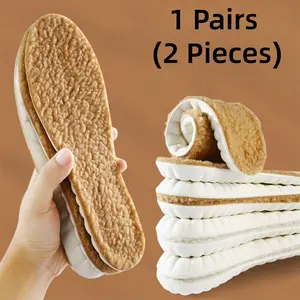 Unisex Warm Shearling Insoles, 2-Piece (1 Pair) Soft Winter Shoe Inserts - All-Day Warmth & Comfort, Footwear Height Boosters outdoorfun