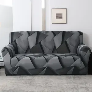Modern Geometric 3D Stretch Sofa Cover, Picasso Inspired, European Urban Chic Style, & Durable, Fits 1-4 Seaters, Ideal for Apartments