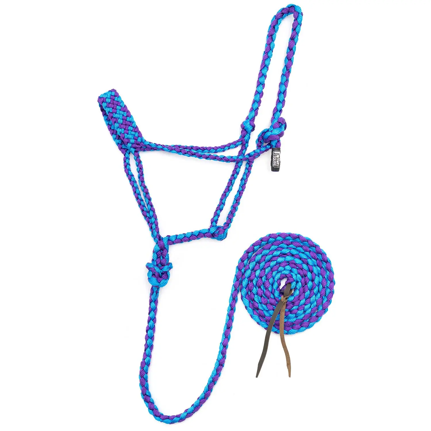 Jeffers Braided Mule Tape Halter with 10' Lead for Horses