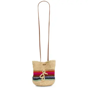 Ruslan Baginskiy Striped Pouch Bag in Natural