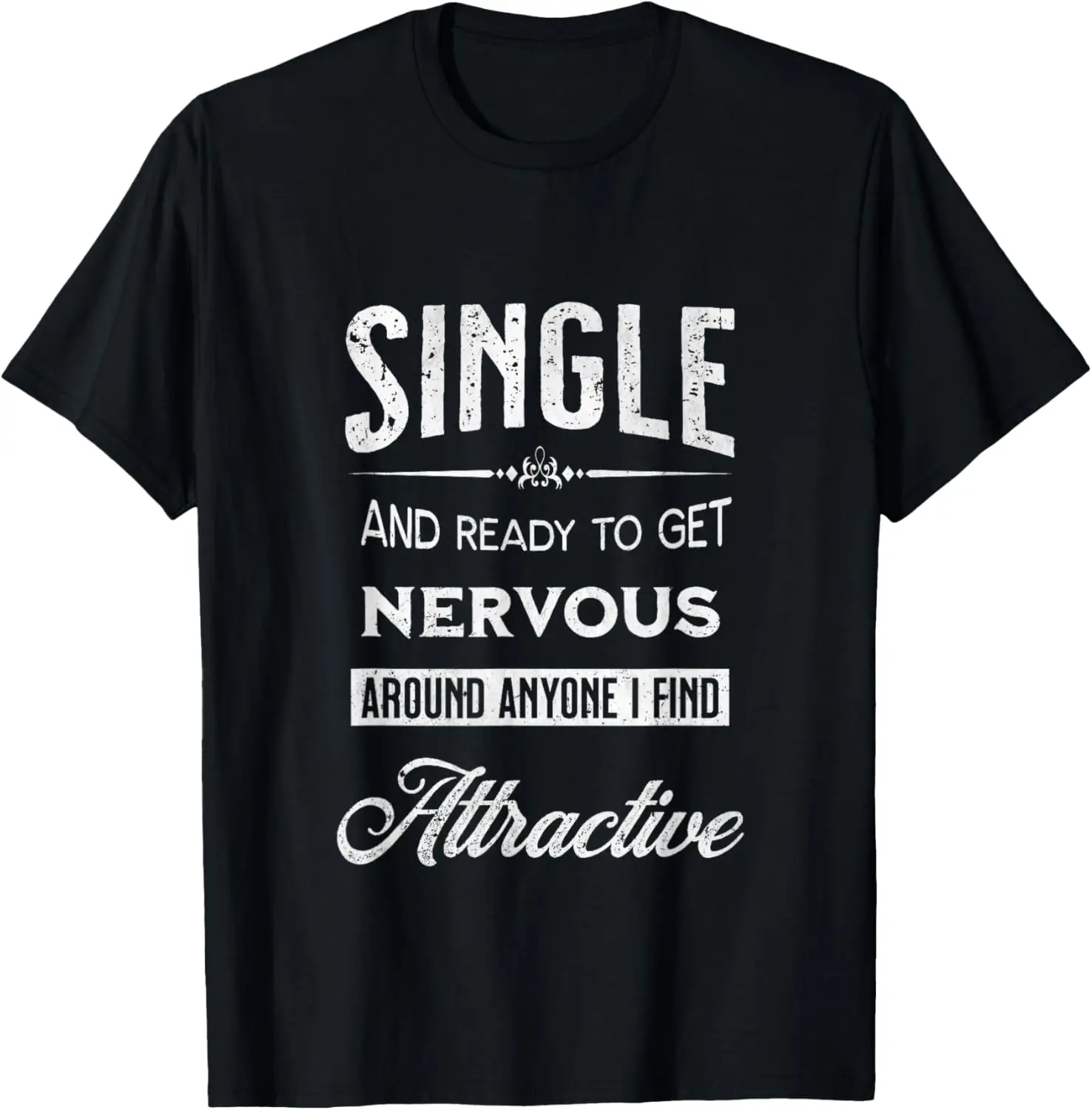 Gifts for Single Women Single Guy Gifts I'm Single and Ready Casual Short Sleeve Cotton T-Shirt