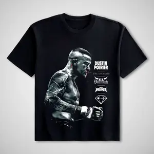 DUSTIN POIRIER THE DIAMOND TEE, Poirier Boxing T-shirt, Poirier Boxer Tee, Dustin Poirier Sports Shirt, UFC Sports Shirt, UFC Sport Gym Athletics Outdoors Menswear Cotton Crewneck Clothes