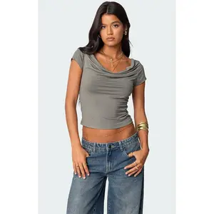 Edikted Women's Javi Cowl Neck Top