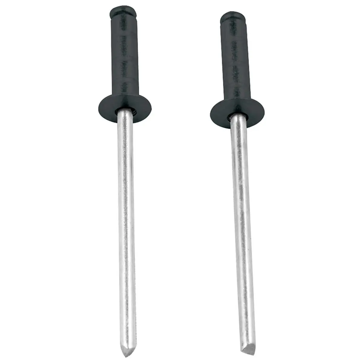Allstar Performance High-Quality Modern Aluminum Head Multi-Grip Rivets - 0.375 in. Head, 0.125-0.375 in. Grip Range, Black Paint Finish, Houseware, Set of 250, High-Quality Modern Products, Mandrel Steel, Head Size .375"