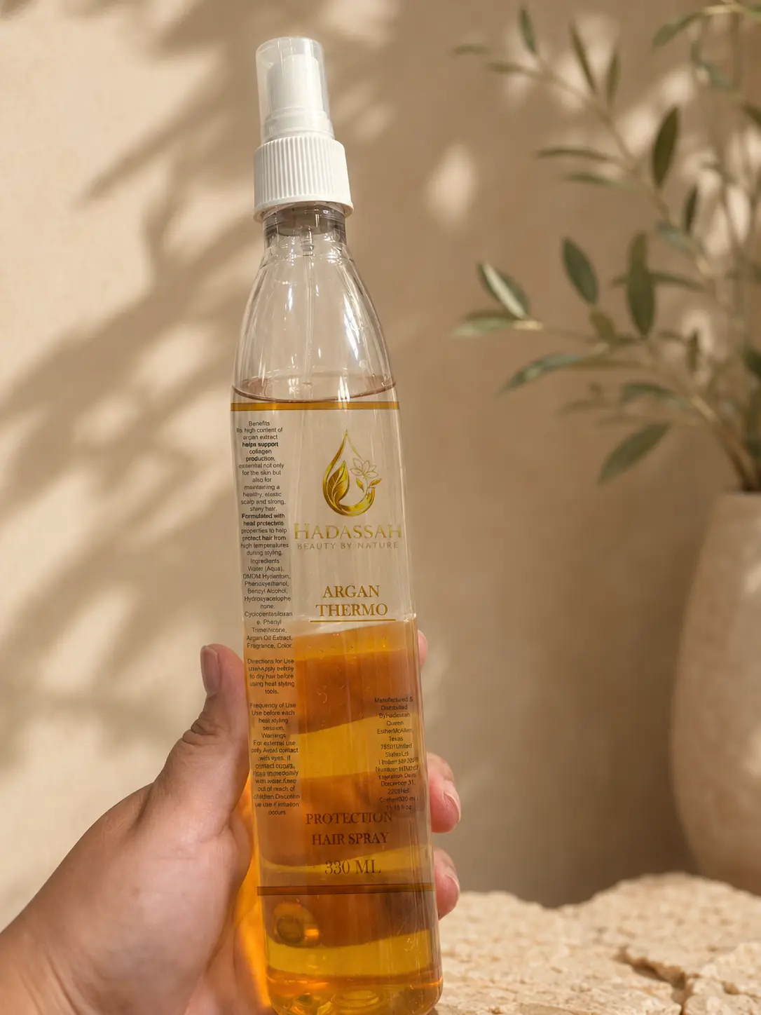 Argan Oil Heat Protect Spray - Lightweight, Nourishing Daily Haircare Treatment with Anti-Frizz Formula for Adults' Smooth, Shiny, Frizz-Free Hair, Heat Styling