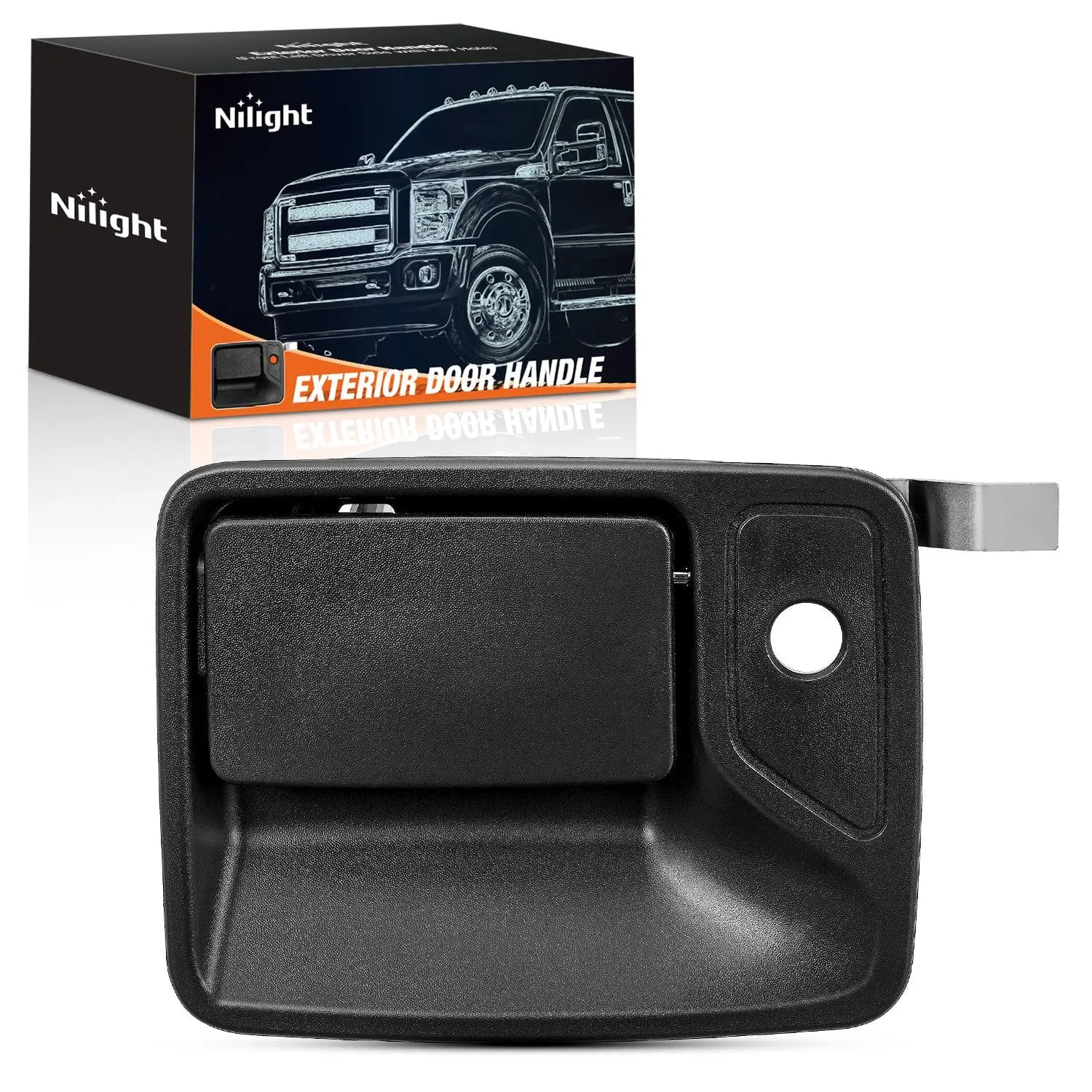 Exterior Front Left Driver Side ABS Car Door Handle with Key Lock - Automotive Direct Match Replacement Part, Car Accessories, Fits 1999-2016 Ford F250-F750 Super Duty, Excursion, Replaces OEM# 7C3Z2522405AA, 79306