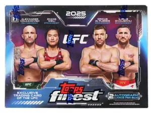 Topps 2025 UFC Finest Hobby Box - 2 Autographs Collect Rare Base Cards & Autographs 300 Base Cards 4 Numbered Parallels 4 Inception Inserts