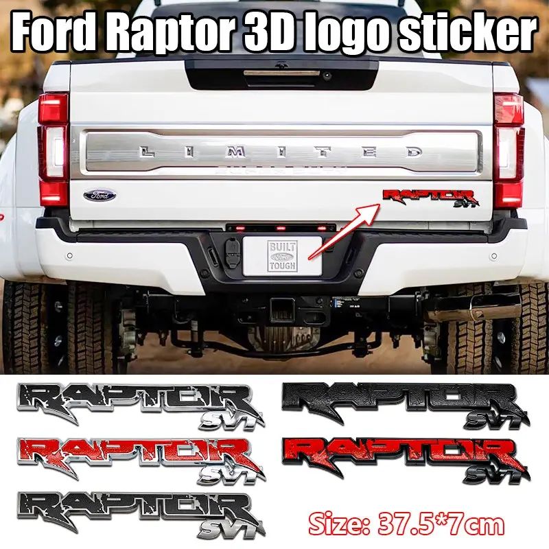 Ford Car Letter Trunk Emblem Sticker, Waterproof Scratch-Resistant Self-Adhesive Decal, Automotive Decals, Truck Decals for F-150 Raptor, F-250 Raptor, F-150, F-250, F-350, Ranger