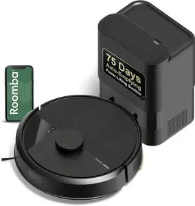 Vac Robot Vacuum with AutoEmpty Dock - Self-Empties for 75 Days, Easy to use, Intense Power-Lifting Suction, LiDAR Navigation, Multi-Surface Cleaning, Cleans in Neat Rows