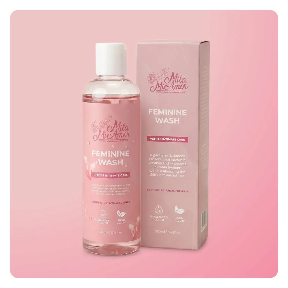 Feminine Wash – pH Balanced Intimate Cleanser with Aloe, Argan & Coconut Oils – Gentle Daily Hygiene Wash for Freshness & Odor Control – Soothing Botanical Formula, Paraben & Soap Free – 250ml / 8.45 fl oz