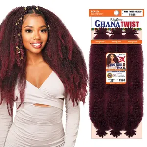 REALISTIC 3X GHANA AFRO TWIST BULK 20in - Soft & Smooth Texture -Protective Style Crochet Braid
