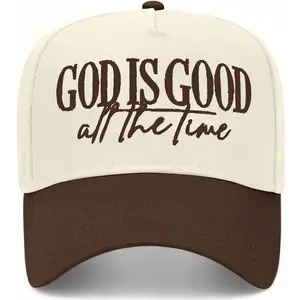God is Good All The Time Script Vintage Trucker Hat  Premium Snapback Baseball Hat for Men & Women