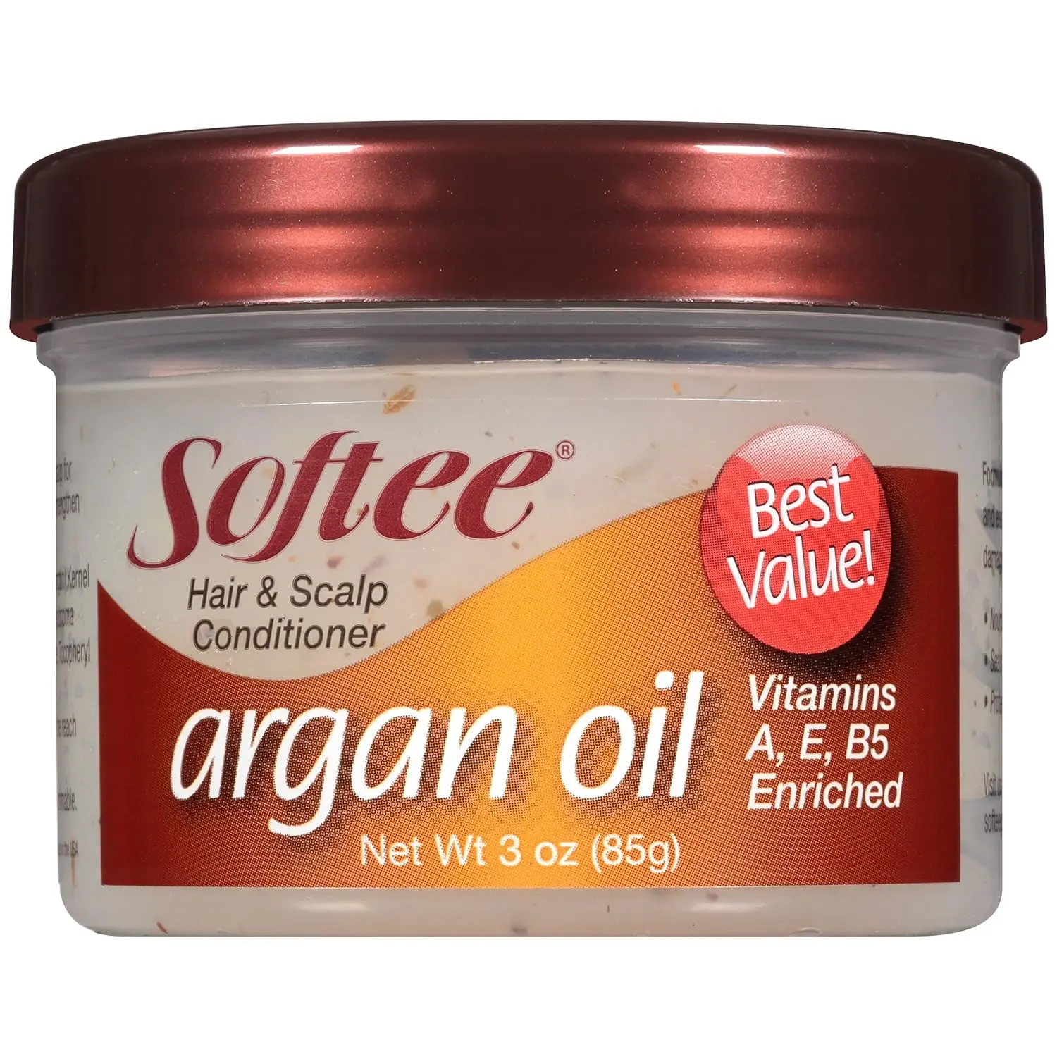 Softee Hair and Scalp Conditioner Argan Oil, 3 Ounce, White (2141)