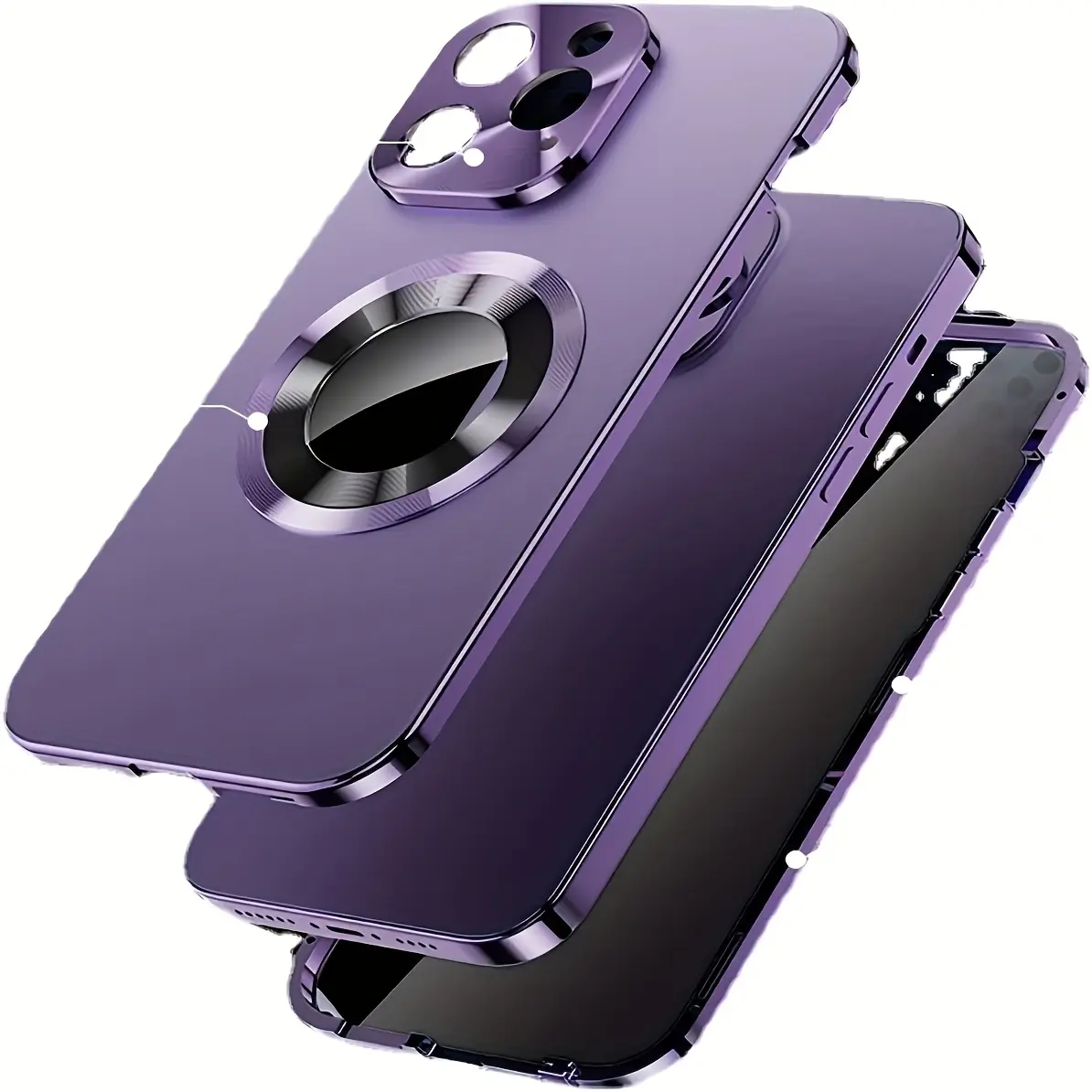 [Magnetic Privacy Case]Magnetic Privacy Protection Case for iPhone 16/15/14/13/12 Pro Max Plus Series, with Anti-Spy Screen And Two-in-One Design, All-Metal Frame