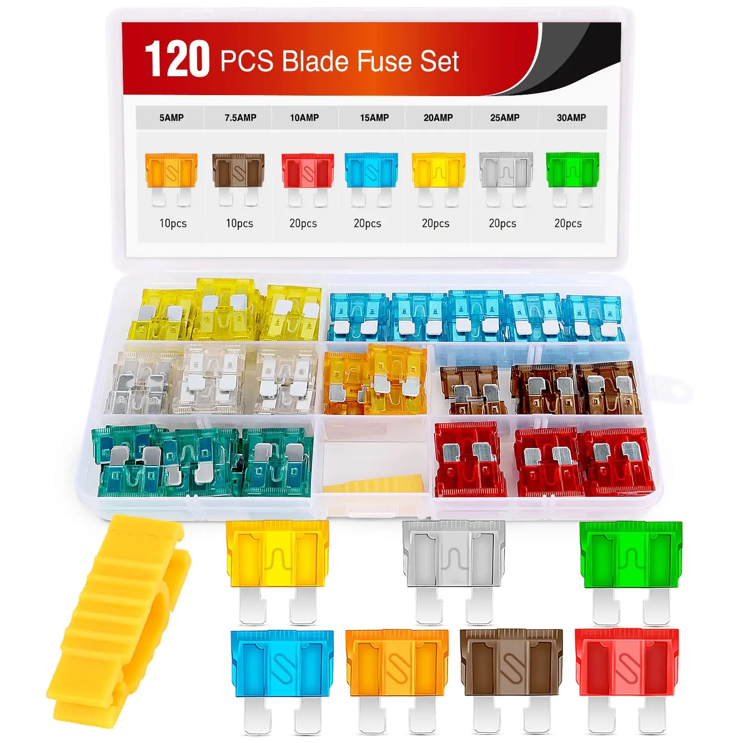120PCS Standard Fuses