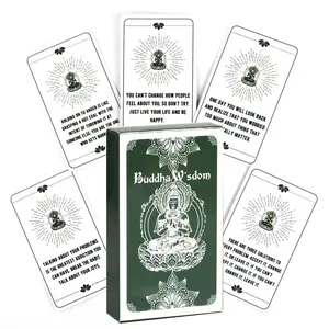 Buddha Wisdom Oracle Card, Tarot Card Decks, Game, 54pcs/set Spiritual Inspiration Card Game, Family Party Entertainment Card Game, Birthday Gift, Holiday Gift