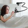 360° Rotatable Phone Holder, Flexible Adjustable Handsfree Phone Stand with Spiral Base, Bedside Smartphone Mount for Bedroom, Office and Home