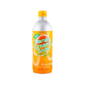 UCC Creamy Mango Soda 490ml - Japanese Sparkling Fruit Drink, Refreshing Tropical Flavor