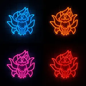 Fox LED Neon Sign, USB Powered  Decorative Neon Light for Home Bedroom Game Room Anime Theme Party Wall Table Decor Gift