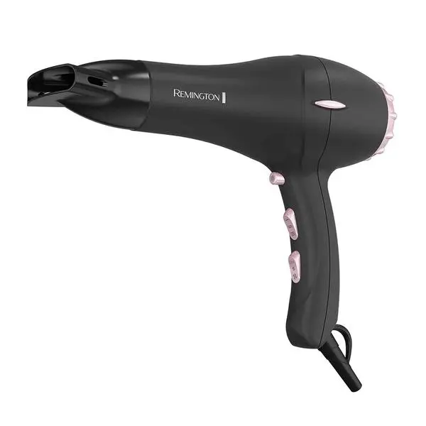 Remington Pro Pearl Ceramic Hair Dryer, 1875W Professional AC Motor, 3 Heat & 2 Speed Settings, Cool Shot Feature, Included Diffuser & Concentrator for Fast Drying & Smooth Hair