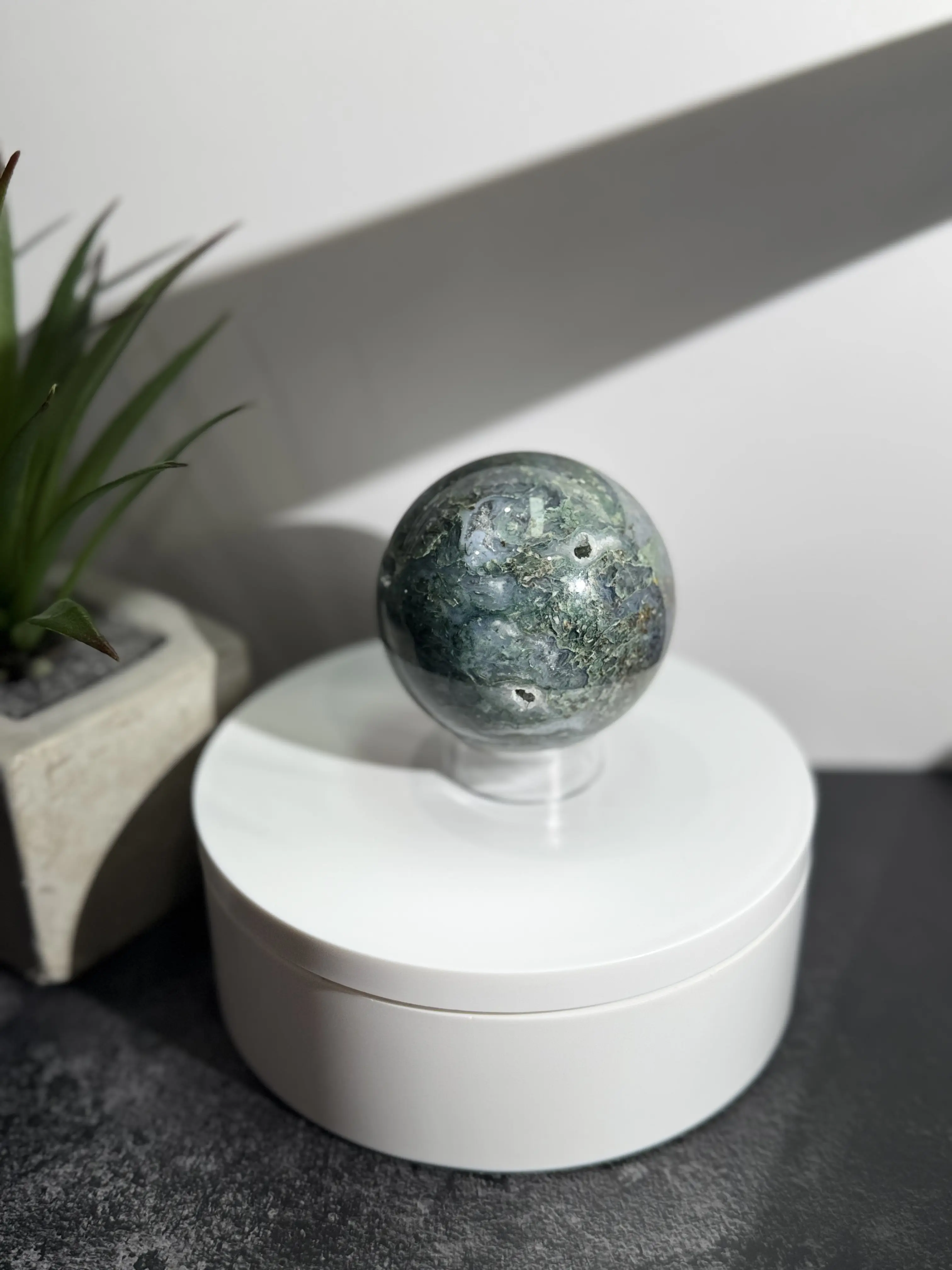 High Quality Moss Agate Sphere B