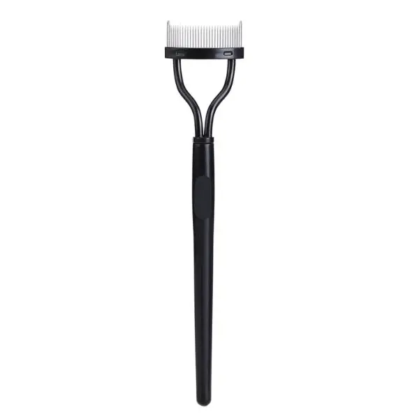 Eyelash Comb Separator Tool with Cover Arc Lash Brush for Mascara Clump Remover, Eyelash Separator Comb for Eyelashes & Eyebrow Makeup, Portable Black Lash Comb